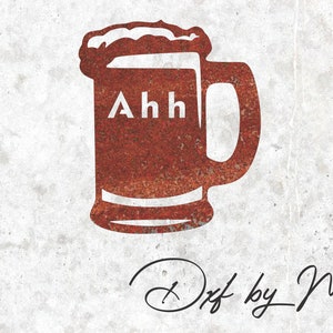 Beer Mug DXF SVG File for CNC Plasma, Laser, and Waterjet Cutting