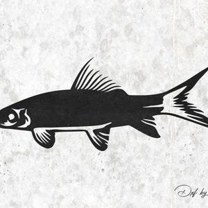 Cory Fish DXF & SVG Files | Ready-to-Cut for CNC, Laser, Plasma | Digital Clipart Download