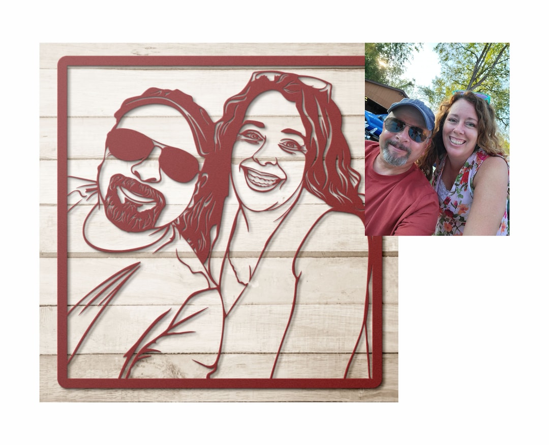 Personalized Metal Art From Your Photos Unique Couple's Gift Custom