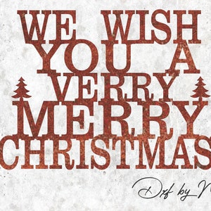 Merry Christmas Sign DXF svg Files - Perfect for CNC, Laser Cutting, and Waterjet