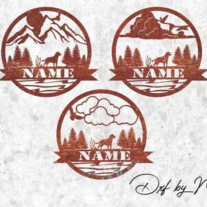 Dog Outdoor Monogram: CNC Plasma Laser Cut File (DXF SVG)