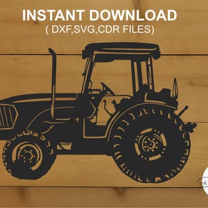 Farm Tractor SVG DXF Cdr Cut File for CNC Plasma Laser | Rustic Tractor Wall Art | Digital Download for Metal or Wood Cutting
