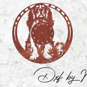 Vinyl Wanduhr Hund DXF SVG Dateien für Cnc Schneiden - DIY Haustier Liebhaber Dekor & Einzigartiges Zeitmesser Design