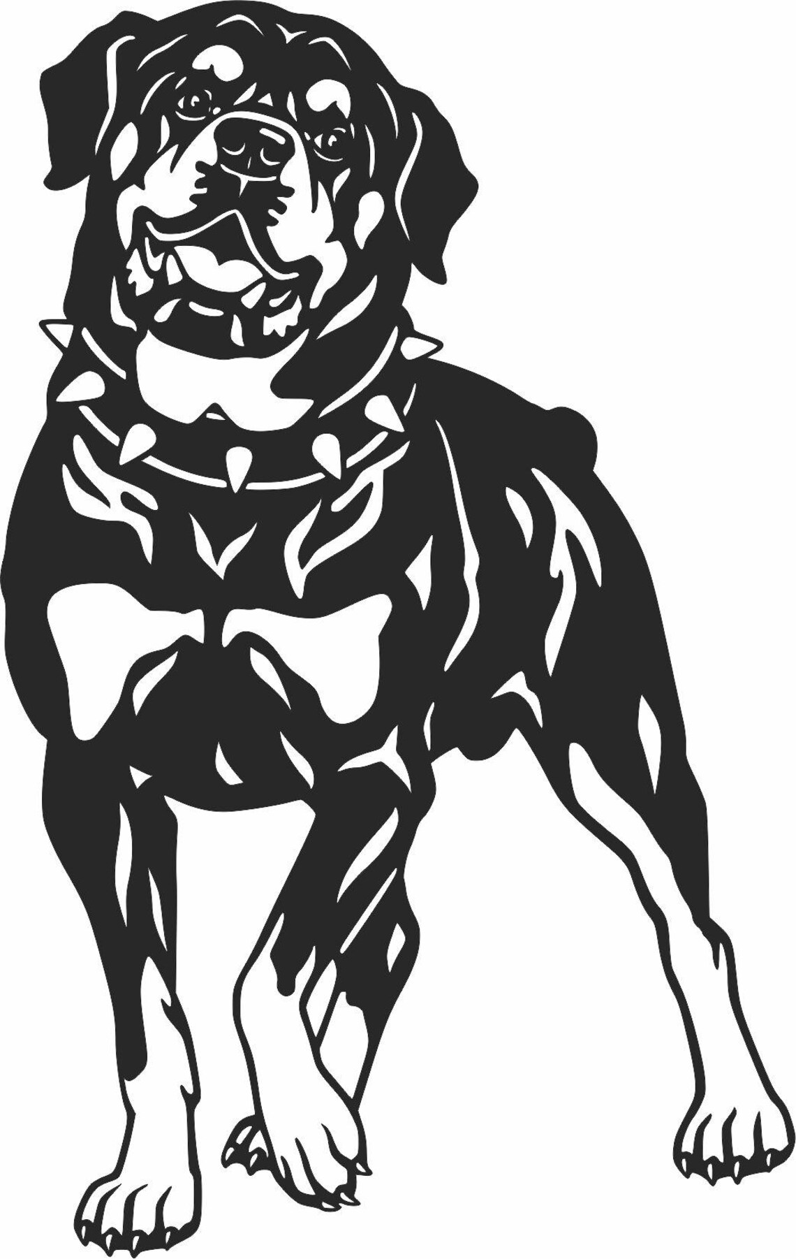 Rottweiler Dog SVG DXF File: CNC Laser Cut Pet Lover Decor (digital ...