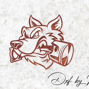 Angry Dog Clipart: CNC Plasma Laser Cut Files (DXF SVG)