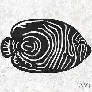 Emperor Angelfish DXF & SVG Files | Ready-to-cut for CNC, Laser, Plasma ...