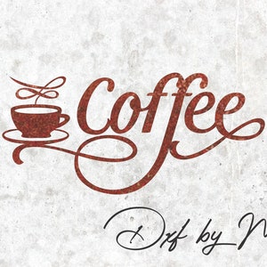 Coffee Cup Sign DXF Cut File: Laser & Plasma CNC Cutting