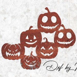 Halloween Pumpkin Clipart: CNC Plasma Laser Cut Files (DXF SVG)