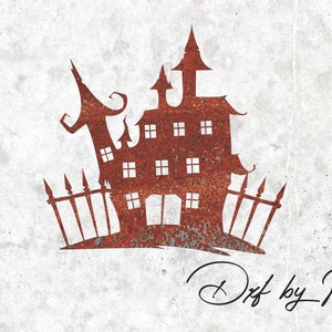Scary Halloween House Clipart: CNC Laser Cut Files (DXF SVG)