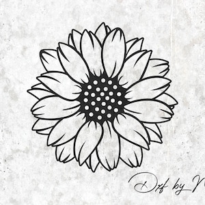 Sunflower - SVG DXF Files for Plasma and Laser Cutting - digital files