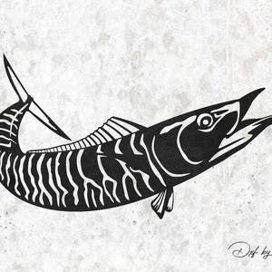 Makrele fish DXF & SVG Files | Ready-to-Cut for CNC, Laser, Plasma | Digital Clipart Download