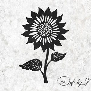 Sunflower - SVG DXF Files for Plasma and Laser Cutting - digital files