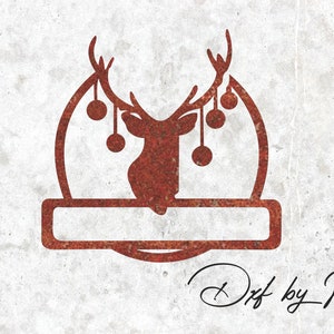 Christmas Deer Antler Clipart: CNC Laser Cut Files (DXF SVG)
