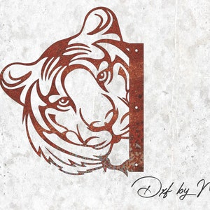 Peeking Tiger Tree Stake DXF svg Files - Instant Download for Laser, Plasma, Waterjet Cutting