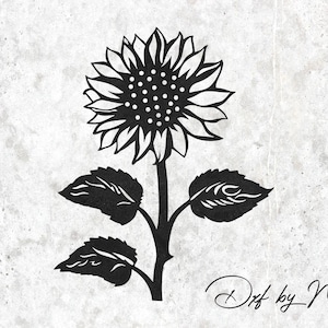 Sunflower - SVG DXF Files for Plasma and Laser Cutting - digital files