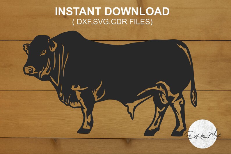 Bull Silhouette SVG: Farmhouse Wall Art, CNC Laser Cut (digital ...