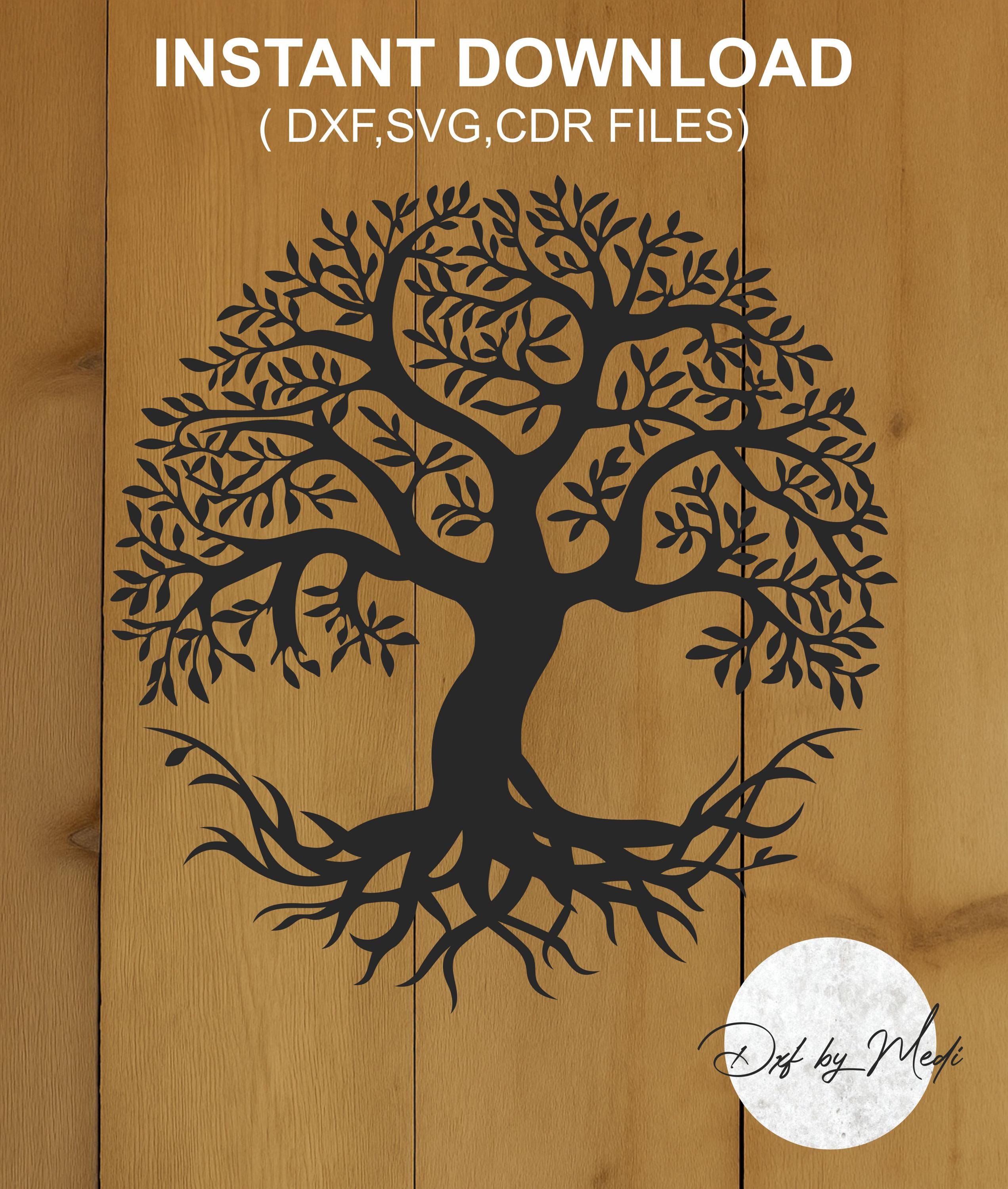 Tree of Life Design - Digital DXF, Svg, Cdr Files for Laser and
