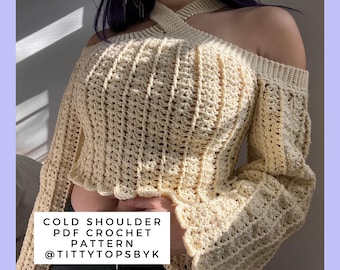 Cold Shoulder Sweater/Top Crochet Pattern (PDF ONLY)