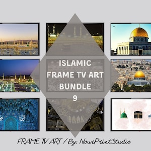 Set of 9 Masjid Samsung Frame TV Art Collection / Modern Islamic Frame TV Art / Arabic Digital Art / 3 Masjids 3 Mosques / Frame Art Bundle
