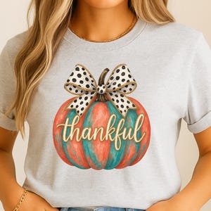 Watercolor Coquette Pumpkin Design PNG SVG | watercolor pumpkin png | pumpkin coquette png | thankful pumpkin png svg | thanksgiving png