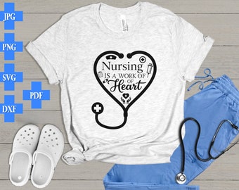 Nursing Is A Work Of Art SVG: Nurse Shirt Design (Digital Download)