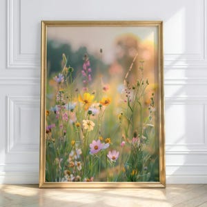 Printable Wildflowers Photography Nature Landscape Large Wall Art | Green Nature Digital Print | Wildflowers Print|Nature Photography Print