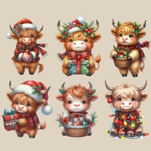 Highland Christmas Cow, Highland png, highland cow png, highland cow svg, highland cow, christmas highland cow, christmas highland cow png