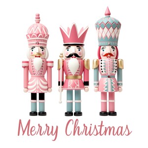 Pink Nutcracker PNG, Pastel Christmas Clipart, Ballet Holiday SVG Bundle image 4