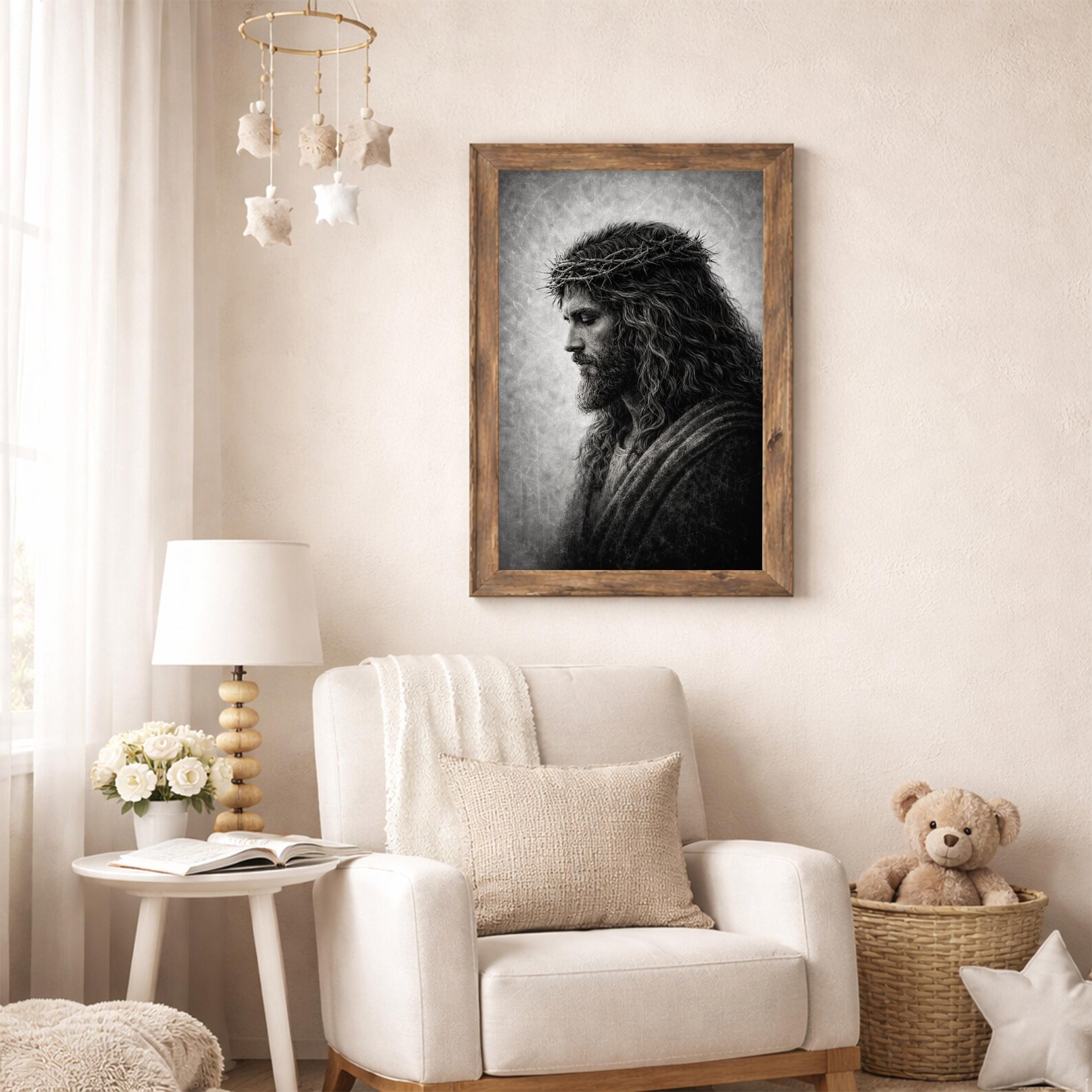 Jesus Crown of Thorns Wall Art Printable, Christian Decor, Instant ...