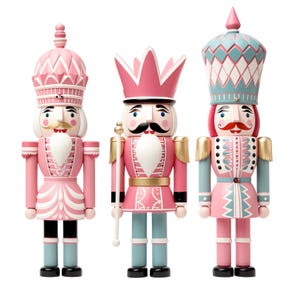 Pink Nutcracker PNG, Pastel Christmas Clipart, Ballet Holiday SVG Bundle image 2
