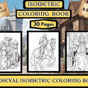Isometric Coloring Book, Isometric Coloring Pages, City Scape Coloring Pages, Cityscape Coloring Pages, Calming Coloring Pages