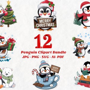 Imágenes prediseñadas de pingüino, pingüino svg, archivo svg de pingüino, archivo láser svg de pingüino, paquete svg de pingüino, archivo láser de pingüino, acuarela de pingüino, png