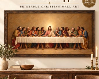 The Last Supper Digital Wall Art, Christian Printable, Biblical Decor, Faith Inspired Home Decoration