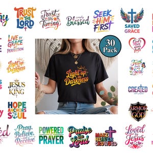 Christian SVG Bundle: Boho Bible Verse Designs (Digital Download, Commercial Use Allowed)