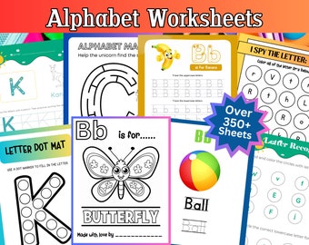 Afdrukbare werkbladen voor kleuters, leerbundels, PreK-werkbladen, afdrukbare activiteitenbladen, kleuterschoolwerkboek, werkbladen voor thuisonderwijs.