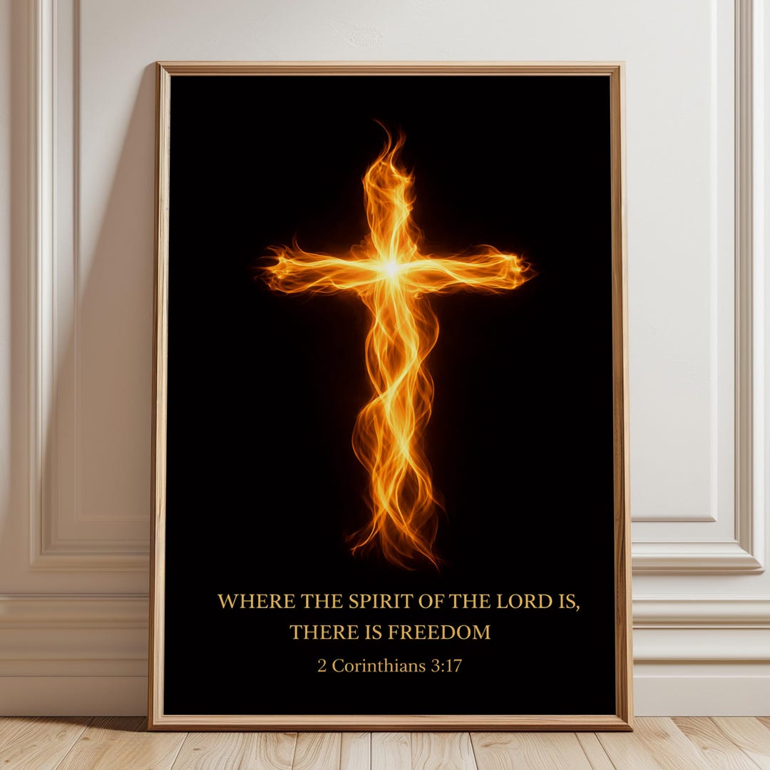 Christian Wall Art Printable, Bible Verse Print, 2 Corinthians 3:17 ...