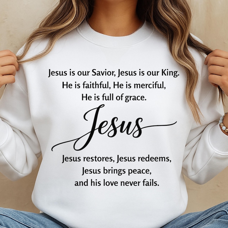 Jesus is Our Savior Printable, Christian Digital Download, Faith Quote ...