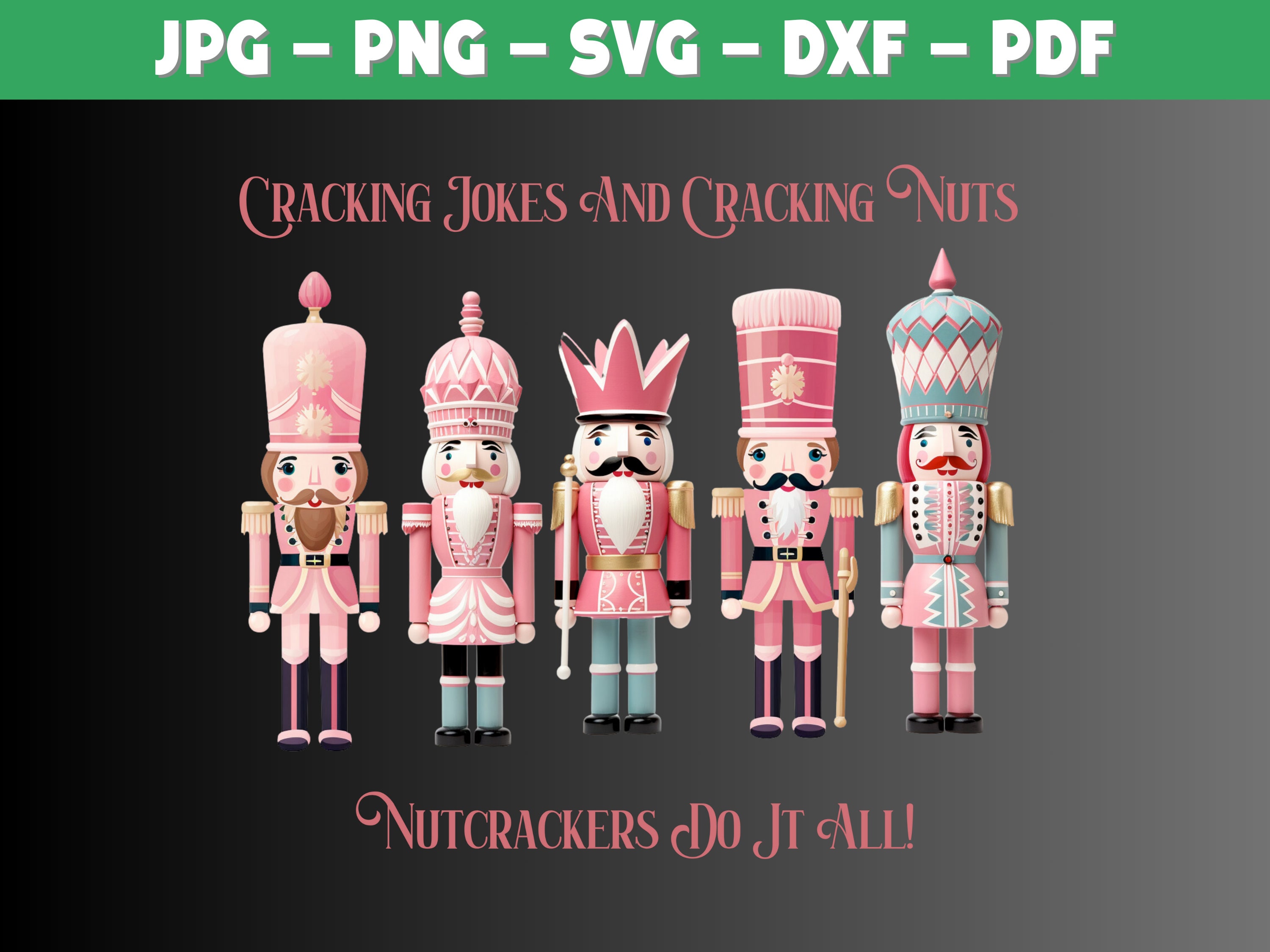 Pink Nutcracker SVG, Pink Nutcracker PNG, Pink Christmas Bundle Svg