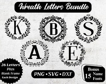 Family Monogram SVG Bundle, Last Name Sign Cut Files