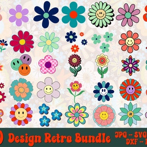 groovy flower svg, groovy flower svg circuit, groovy svg bundle, groovy smiley face, Retro Flower SVG, retro svg bundle, retro svg designs