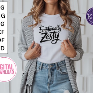 Emotionally Zest Typography Design, typography print, vintage typography png, typography quotes, funny typography, typography illustration