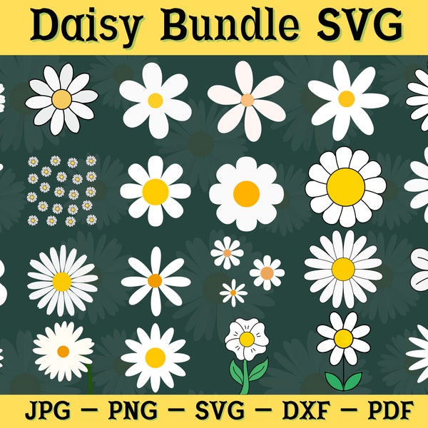 Daisy SVG | Daisy SVG-bundel | madeliefjes tuimelaar wrap | madeliefjebloem tuimelaar wrap | Daisy SVG-bestanden | Daisy SVG-wrap