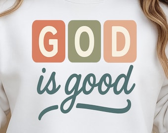 God Is Good Boho Christian Design: Faith SVG Clipart (Digital Download)