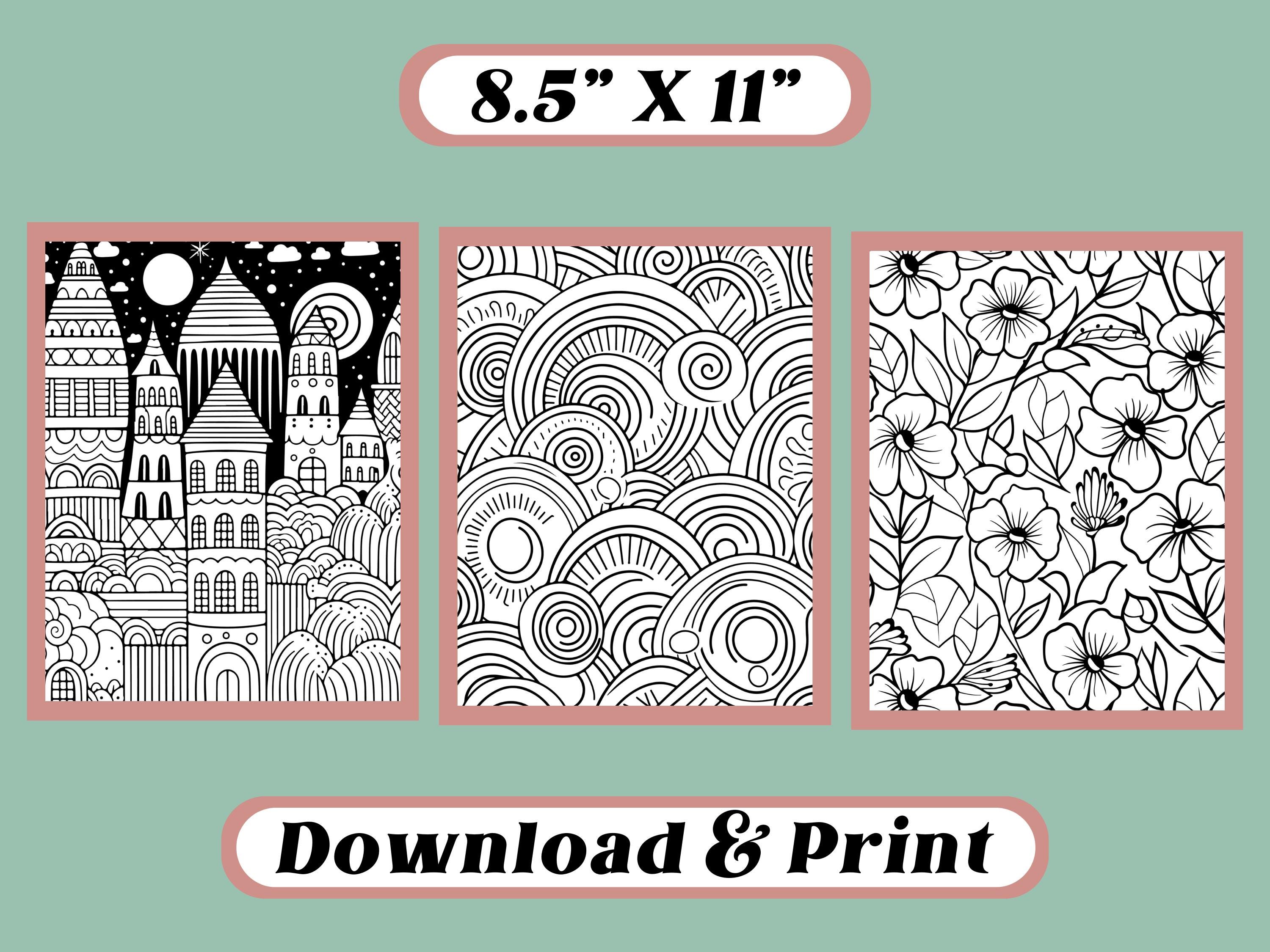 Mindfulness Coloring Pages: 50 Unique Designs (PDF) - Etsy