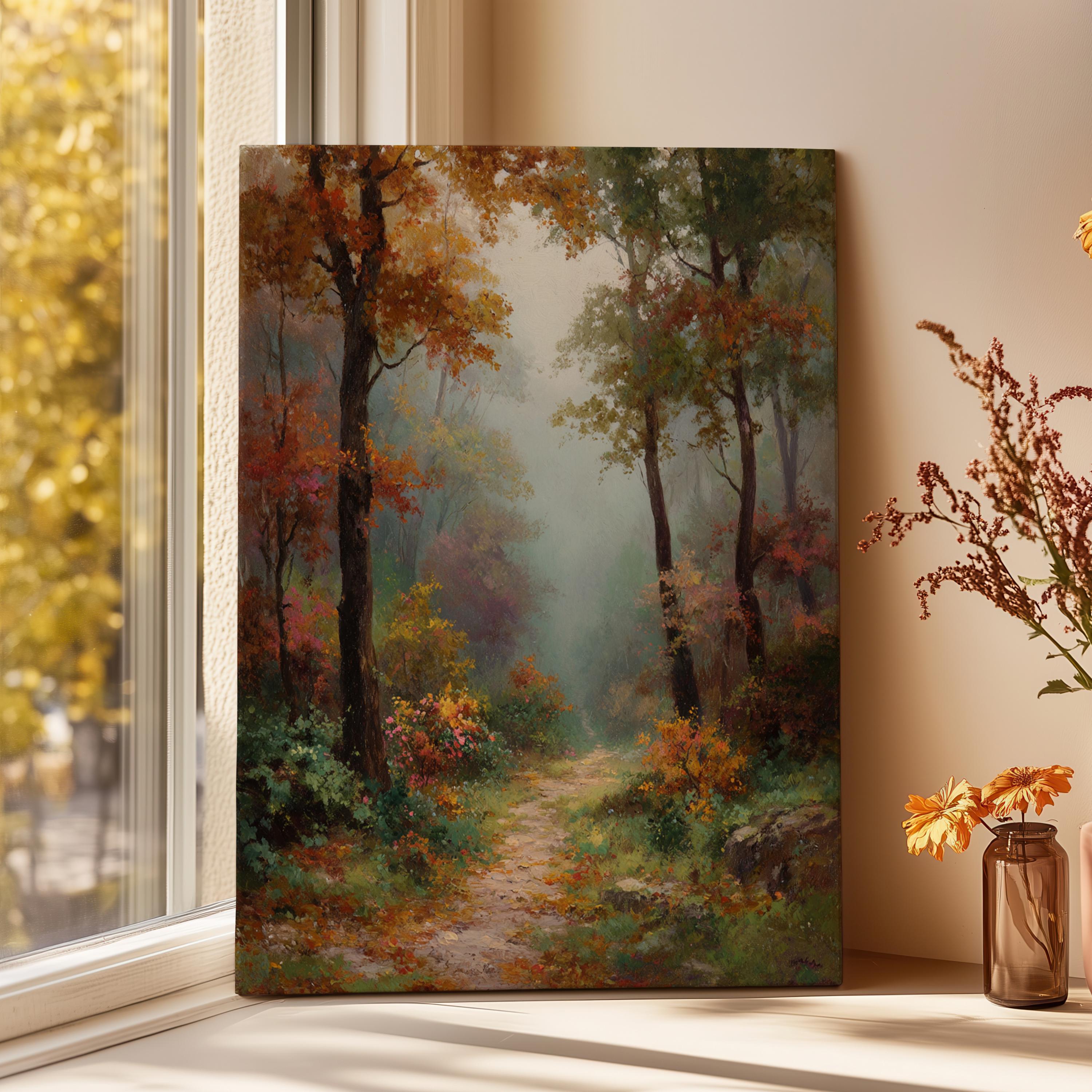 Autumn Forest Wall Art Printable • Oil Painting Landscape • Fall Nature ...
