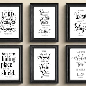 scripture verse bundle prints | christian wall art | printable bible verses | faith home decor | inspirational scripture set | faith quote