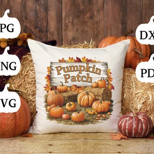 Kürbis Patch SVG: Herbst Farm Zeichen Schnittdatei (Digitaler Download)