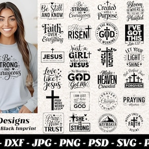 Christliche Schnittdateien, christliches SVG-Bundle, christlicher Bibelvers, Glaubens-Svg-Bundle, christliches Laser-Svg, religiöses SVG-Bundle, christliches Png