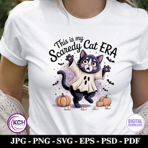 mon ère de chat effrayant png svg | Chat noir d'halloween drôle | design de chat fantasmagorique mignon pour travaux manuels d'automne | designs de sublimation d'halloween | svg Halloween