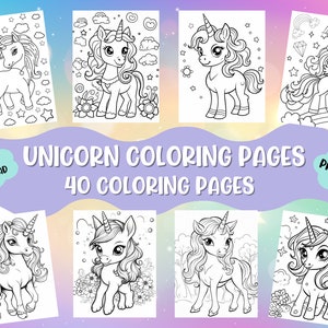 Coloriages de licorne, pages à colorier de licorne pour les enfants, livre de coloriage de licorne, coloriage de licorne, livre de coloriage pour enfants, coloriage amusant